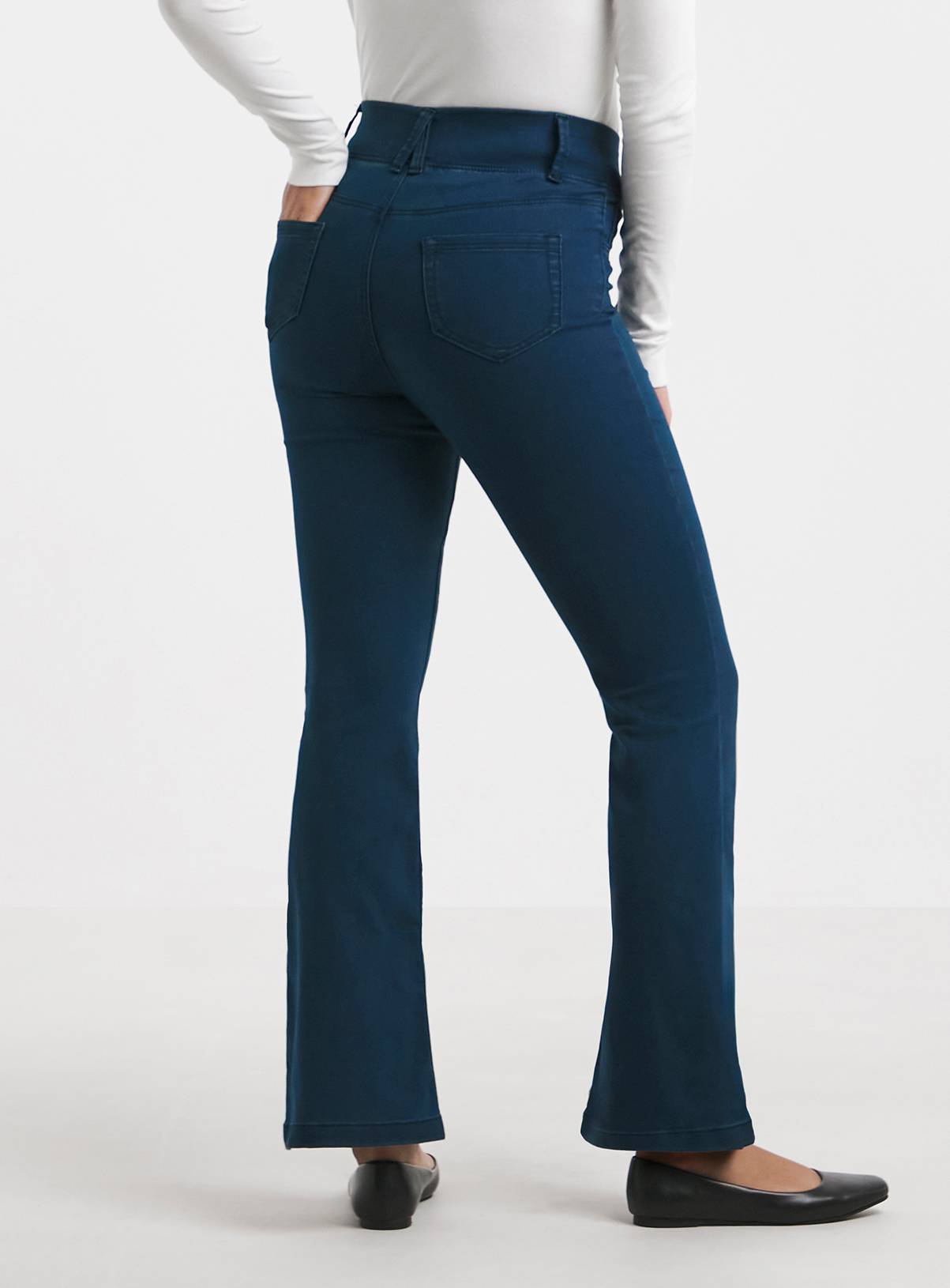SIMPLY BE Flared Pull On Jegging Dark Blue 26S - Image 2